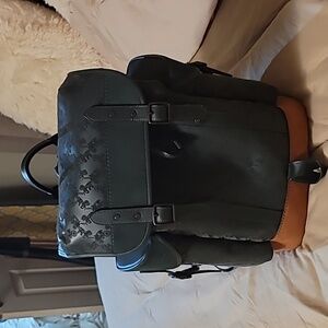 Mens suede coach backpack